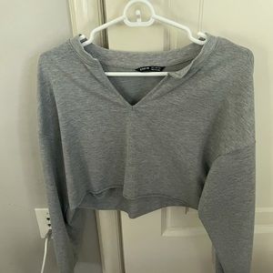 Shein grey cropped | LONG SLEEVE